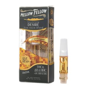 Mellow Fellow Desire Blend Live Resin Vape Cartridge Acapulco Gold